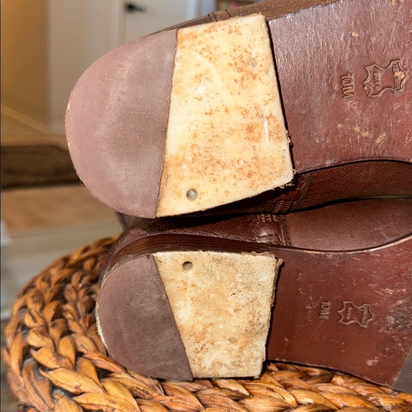 Tory Burch Brown Leather Riding Boots Size 10M - Picture 9 of 11